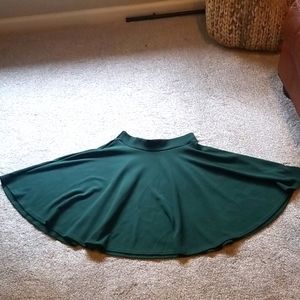 Hunter/Emerald green skater skirt